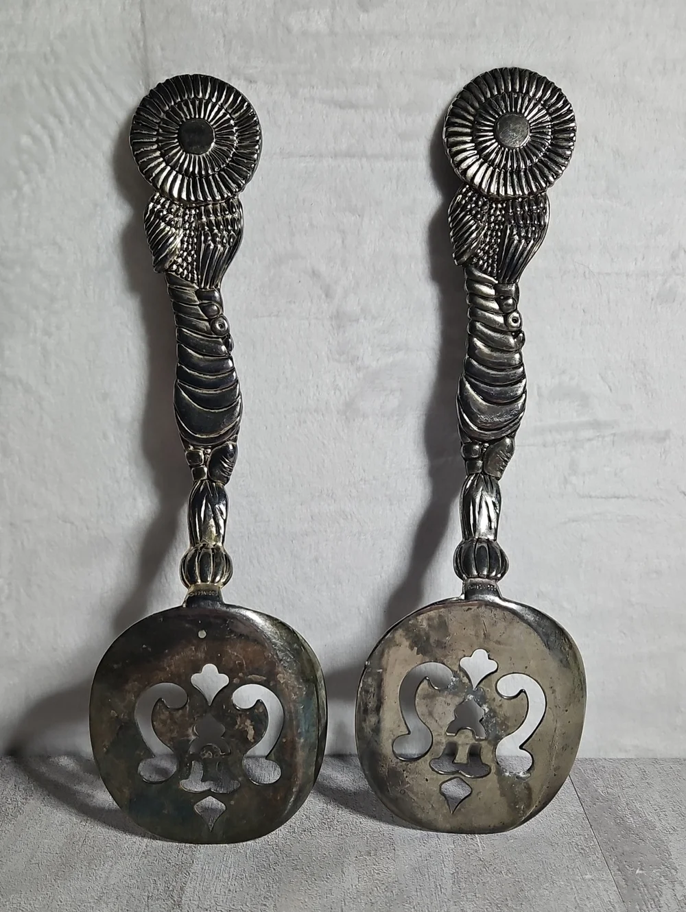 2 Godinger Silver-Plated Turkey Cornucopia Serving Spoons